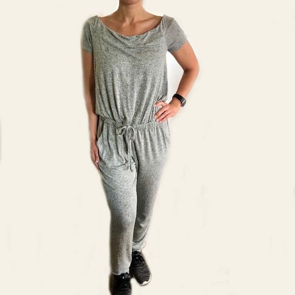 New York and Co Marled Jogger Jumpsuit - Picture 2 of 10